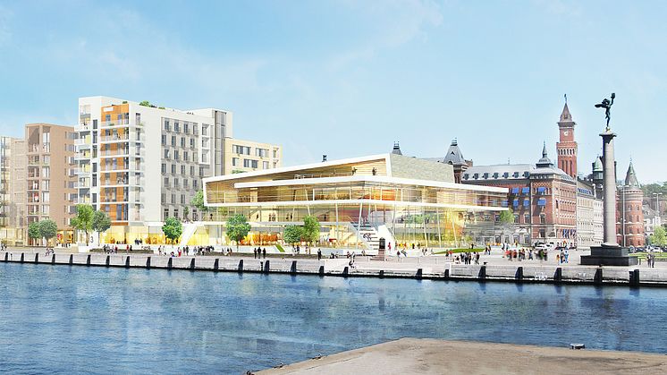 Midroc utvecklar en ny kongress- och hotellanläggning samt 150 bostäder i Helsingborgs city med namnet SeaU Helsingborg