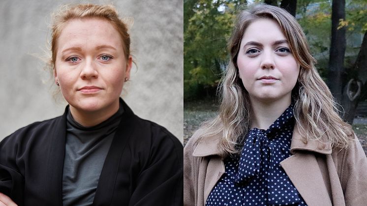 Mimmi Rönnqvist, ordförande för Saco Studentråd och Ebba Kock, ordförande för Sveriges Elevkårer.