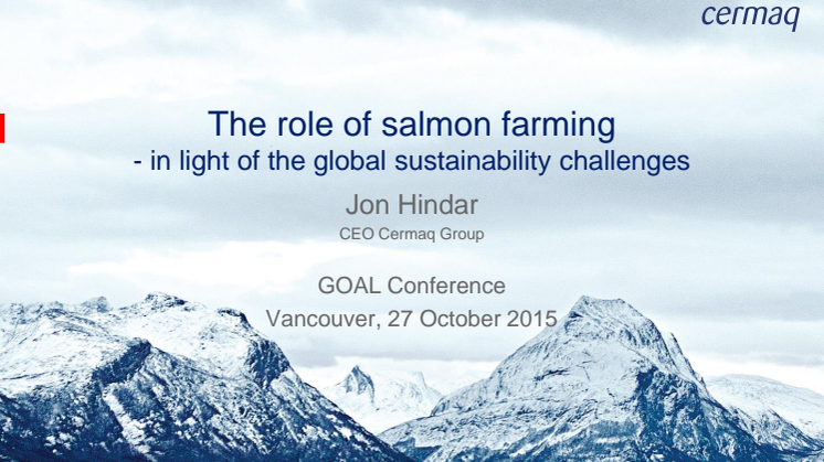 Salmon farming responds to UN Sustainable Development Goals