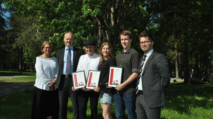 Från vänster: Cathrin Backman Löfgren, Martin Ärlestig, Oskar Tjernström,  Johanna Thorstensson, Lucas Larsson och Michael Lundstedt. 