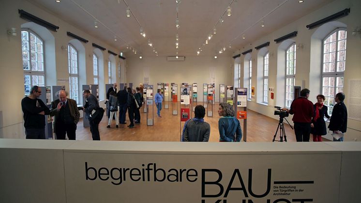 Blick in die Ausstellung "begreifbare Baukunst" im GRASSI Museum für Angewandte Kunst Leipzig