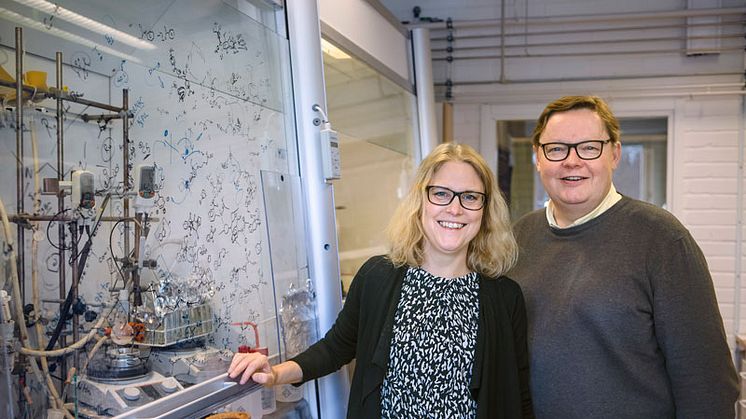 Företagsforskarskoalns föreståndare Anna Linusson och samordnare Benkt Wiklund. Foto: Mattias Pettersson