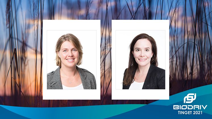Ylva Svedenmark och Kristin Tallbo, hållbarhetsstrateger Adda Inköpscentral är två av årets talare på konferensen BioDriv Tinget.