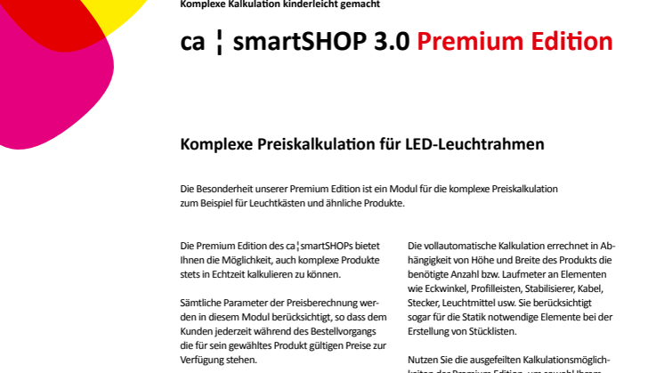 Flyer ca ¦ smartSHOP 3.0 Premium Edition (deutsch)