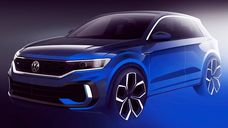 Designskiss på nya T-Roc R.