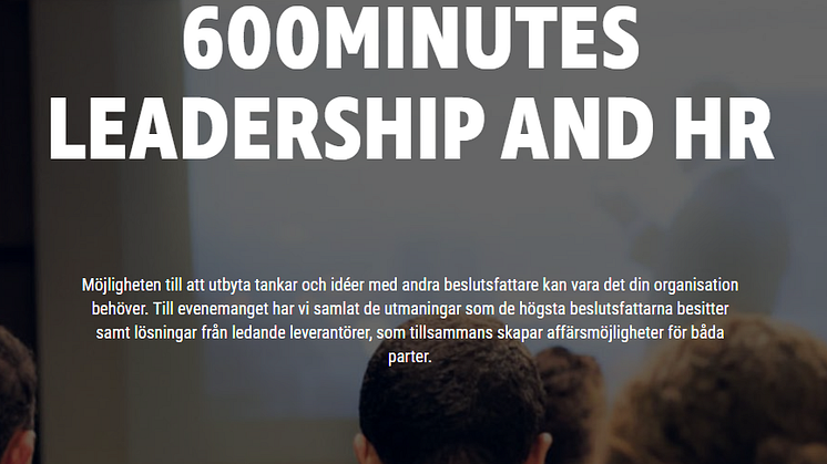 Träffa TNG på 600Minutes Leadership and HR 2019