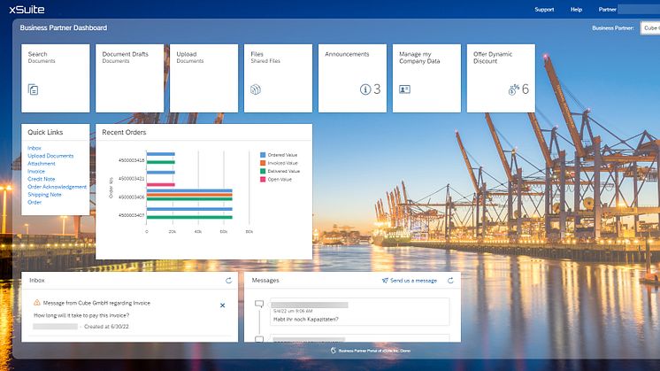 "xSuite Business Partner Portal Sphere". image: xSuite