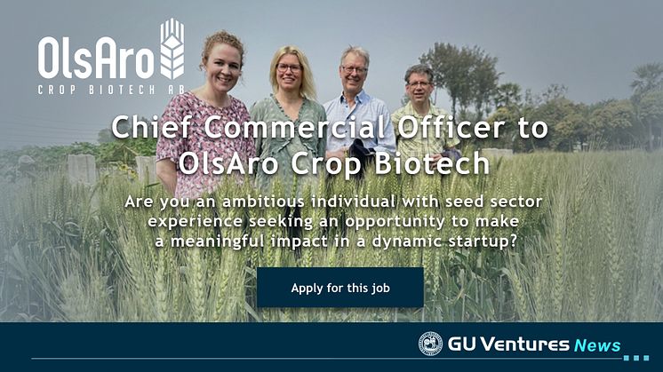 OlsAro Crop Biotech is looking to hire a Chief Commercial Officer