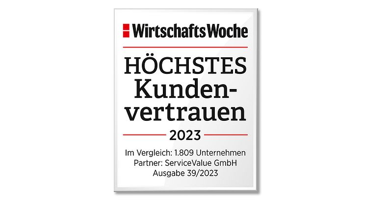 116 Branchengewinner genießen höchstes Kundenvertrauen 