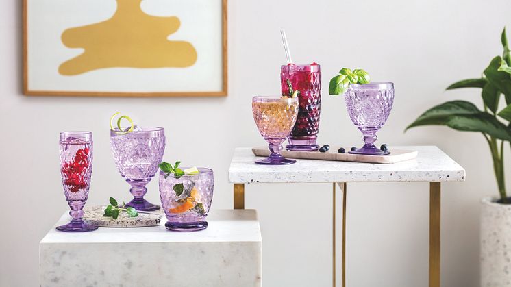 Colourful, sparkly, trendy Boston glasses celebrate the new opulence