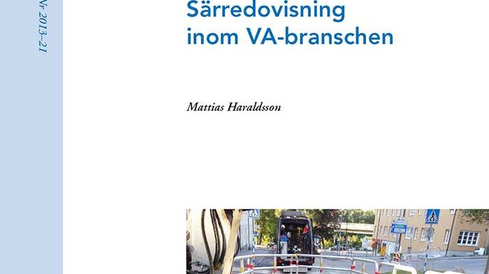 SVU-rapport 2013-21: Särredovisning inom VA-branschen (Management)