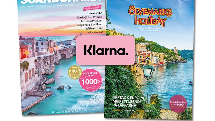 Scandorama och Ölvemarks Holiday lanserar samarbete med Klarna - bland de första i paketresebranschen.