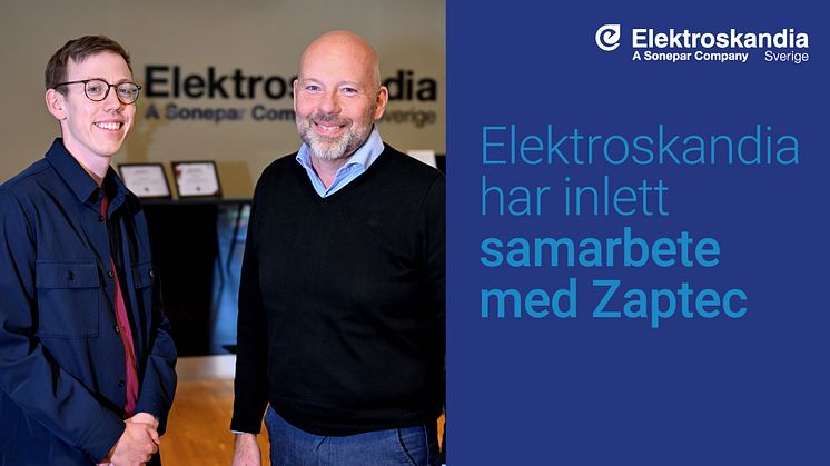 Elektroskandia har inlett samarbete med Zaptec