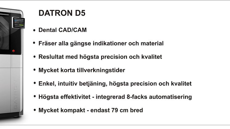 DATRON D5 - ALLA SKALL FÅ CHANSEN ATT SE DEN PÅ IDS 2011 22-26 MARS!  7 X DATRONS NYA DENTALFRÄSMASKIN KOMMER ATT VISAS I 5 OLIKA MONTRAR .