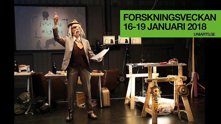 Ta del av konstnärlig forskning under forskningsveckan 16–19 januari 2018