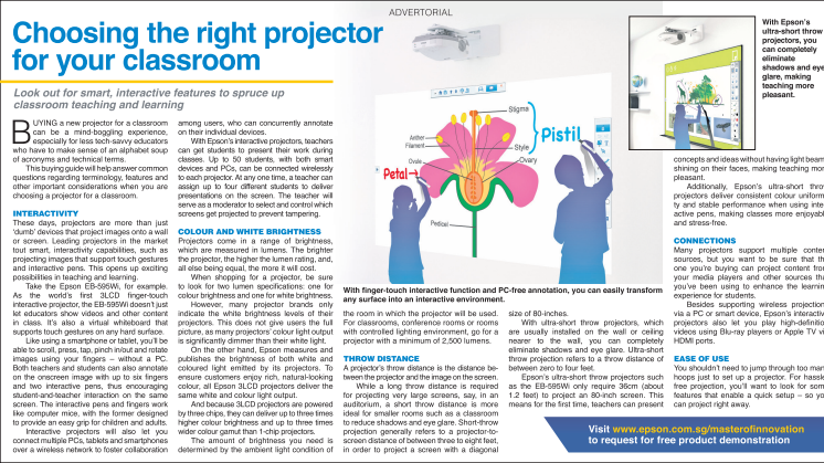 Choosing the right projector for your classroom