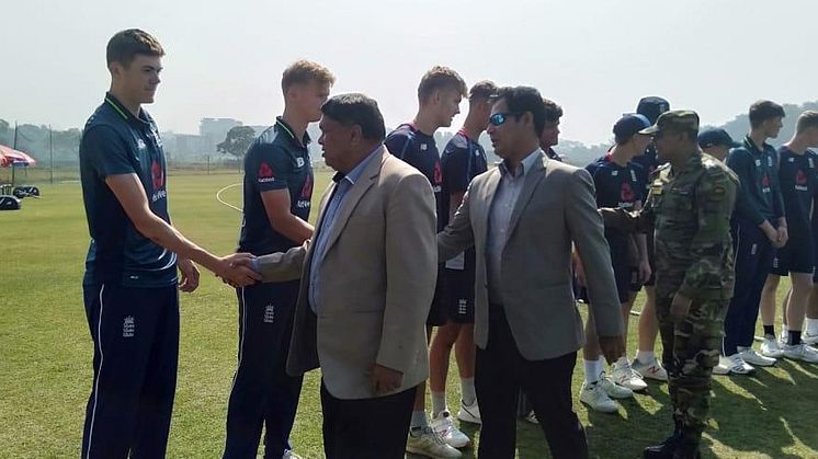 The Young Lions before their T20 against Bangladesh.