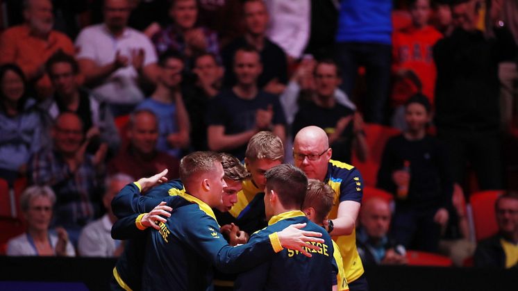 Ett oförglömligt bordtennis-VM i Halmstad där Sverige tog hem bronsmedaljen. Vi är fotfarande lika glada och stolta. Foto: ITTF. 