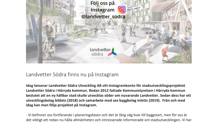 Landvetter Södra finns nu på Instagram