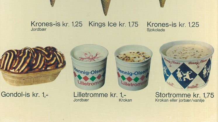 1979, Hennig-Olsen sortimentsplakat småis