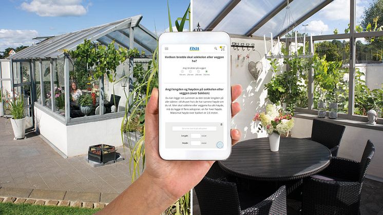 Beregn enkelt mengden blokker og mørtel for drivhus ditt med Finja Betongs nye digitale verktøy.