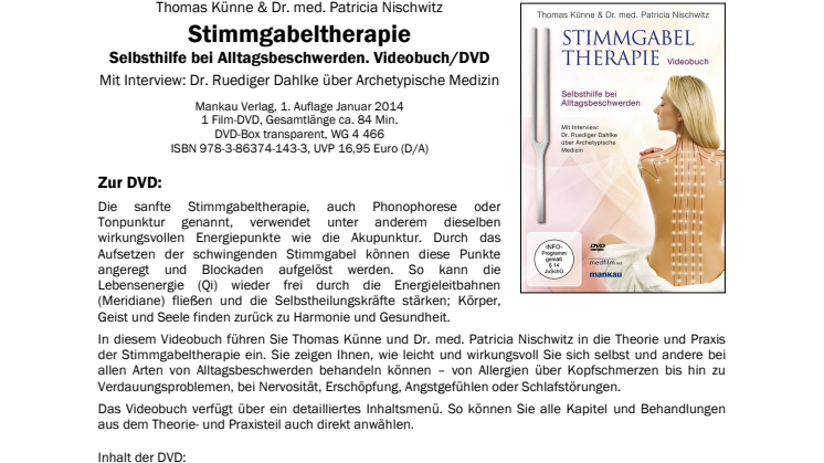Waschzettel DVD "Stimmgabeltherapie"