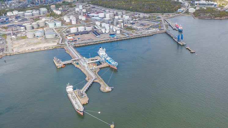 Kustkajen (between the piers) today, before the upcoming 2.0 revamp. Photo: Gothenburg Port Authority.