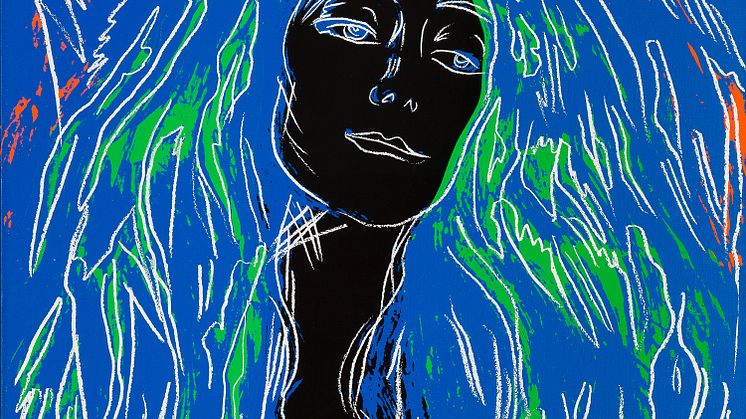 Opplev et bredt spenn av kjente kunstnere i utstillingen "Brikker"  Eva Mudocci (etter Munch) 1983. Andy Warhol. Foto: Sparebankstiftelsen DNB