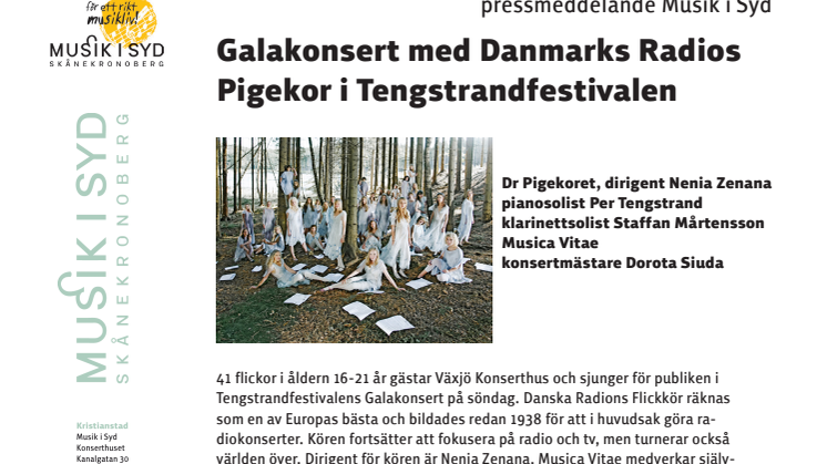 Galakonsert med Danmarks Radios Pigekor i Tengstrandfestivalen
