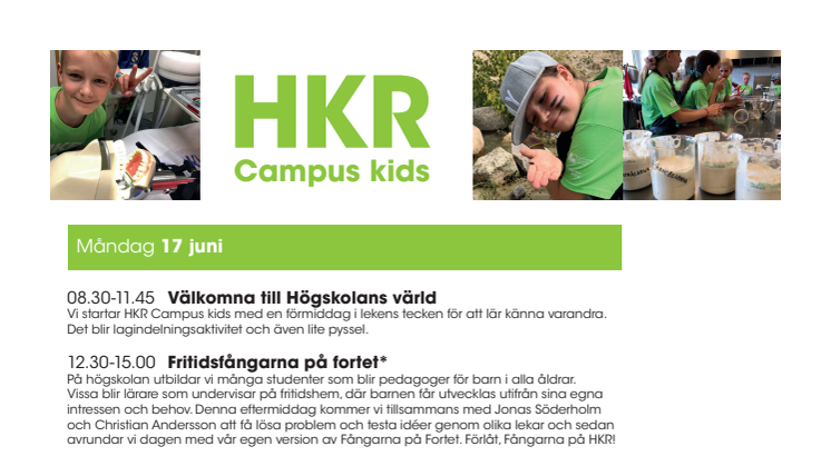 Program HKR Campus Kids 2918