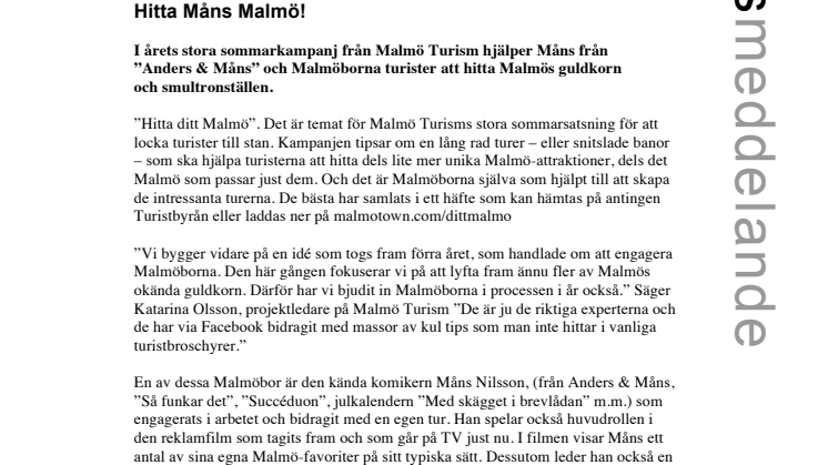 Hitta Måns Malmö