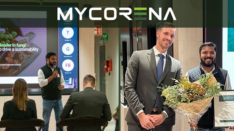 Mycorena tilldelades Green Award från The Swedish-American Chamber of Commerce - New York på InnovateNordics 2021