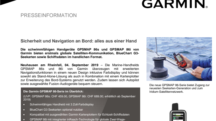 Sicherheit und Navigation an Bord: alles aus einer Hand