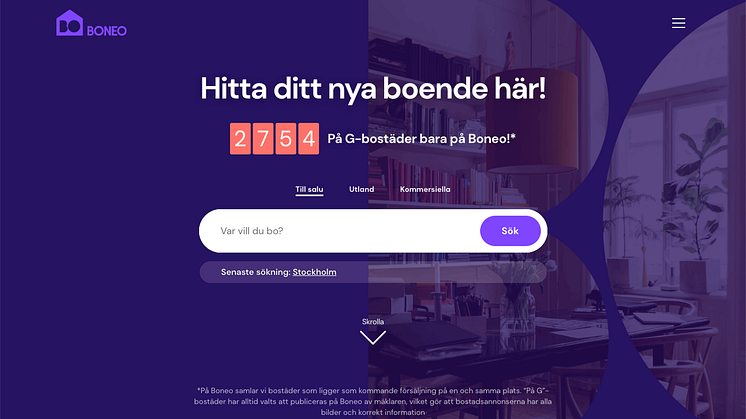 Boneo släpper ny sajt och ökar takten som bostadsportalen för alla som ska köpa och sälja bostad nu