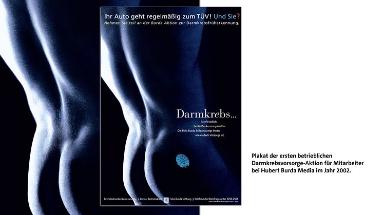 Plakat betriebliche Darmkrebsvorsorge 2002