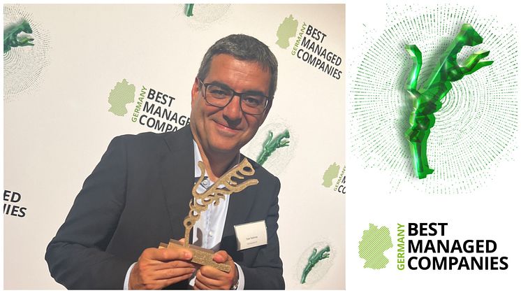 CEO Yves Padrines mit dem Best Managed Companies Award