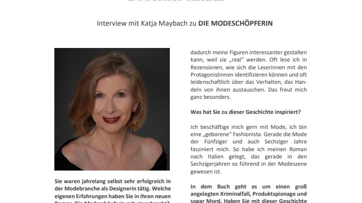 Interview mit Katja Maybach