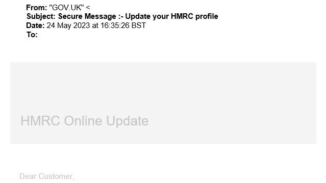 Update your hmrc profile scam 3