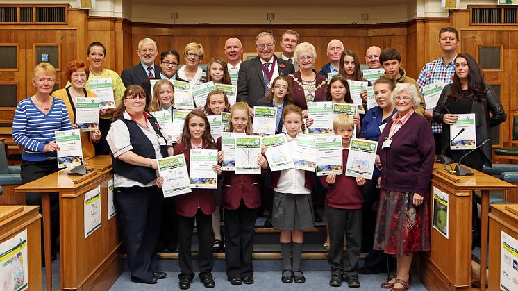 ‘Green’ gardeners and children receive their prizes