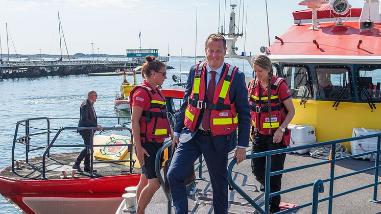 Anders Ygeman besökte Sjöräddningssällskapet