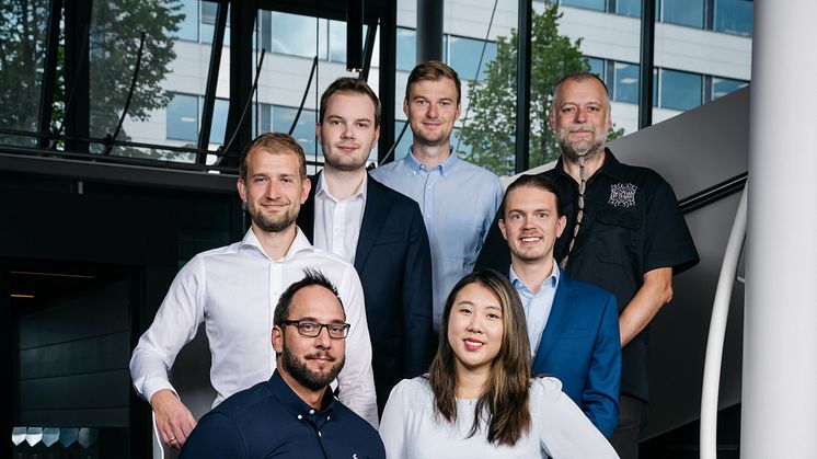 De nyansatte i Orange Cyberdefense; Martin Hansson, Bent Ole Hageløkken, Kristoffer Tvedten, Asbjørn Klevjer, Karl Johannes Valle, Daniel Bohwim og Pui Ching Tai