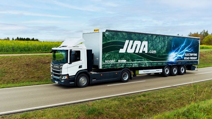 Scania ja saksalainen sennder perustavat JUNA:n - yhteisyrityksen, joka edistää tehokkaasti raskaiden sähkökuorma-autojen käyttöä