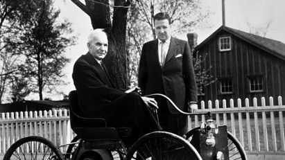 Henry Ford I og Henry Ford II med Quadricycle
