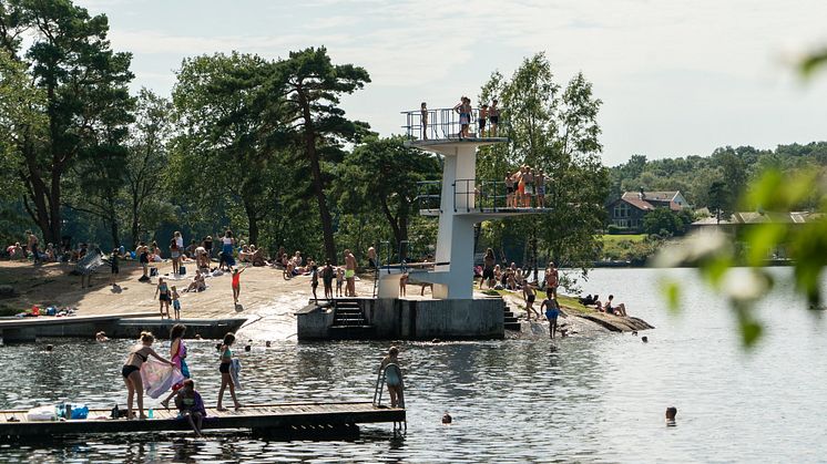 Badplatsen i Kåsjön. 