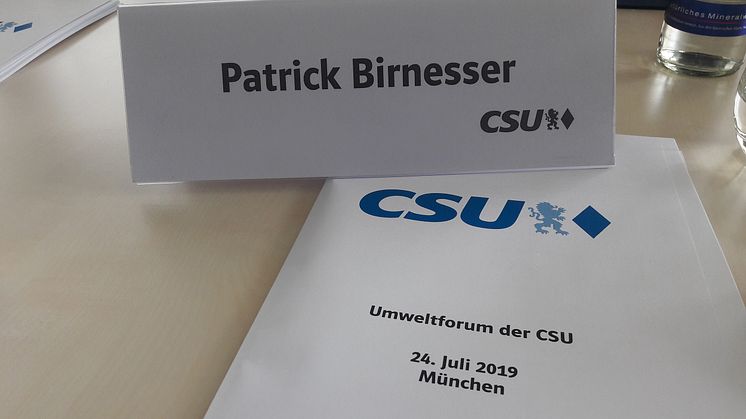 Reduktion von Plastikmüll? - BdS als Teilnehmer beim CSU-Umweltforum