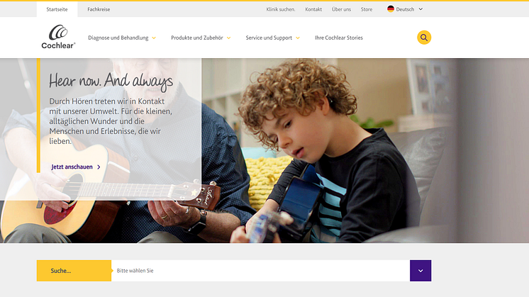 Bietet hilfreiche Online-Informationen auf dem Weg zum guten Hören – der neue Internet-Auftritt www.cochlear.de
