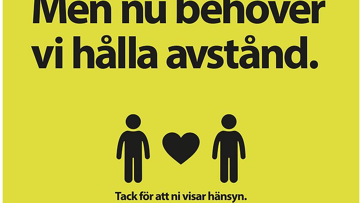 Del av kampanj som uppmanar Malmöbor att hålla avstånd