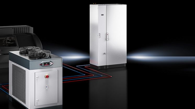 Rittal har markant forbedret køleteknikken i sine kølere til maskin- og kabinetkøling med de nye Blue e chillere i effektklassen 11 til 25 kW. 