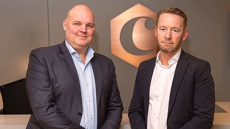 Lukas Lindkvist, VD Coeli Group och Håkan Selfven, CFO Coeli Group. 