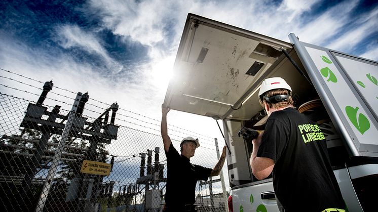 Linde energi investerar årligen flera miljoner i ett vädersäkrat elnät. Foto: Linde energi.
